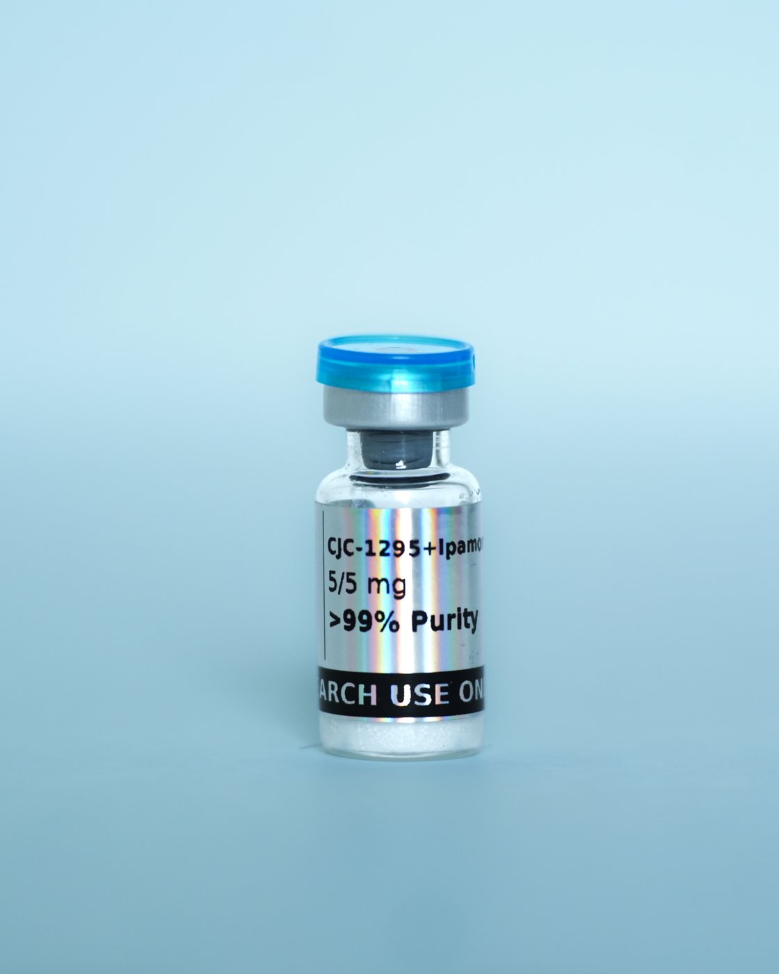 CJC-1295 + Ipamorelin Blend Research Peptide — sealed vial, label detail