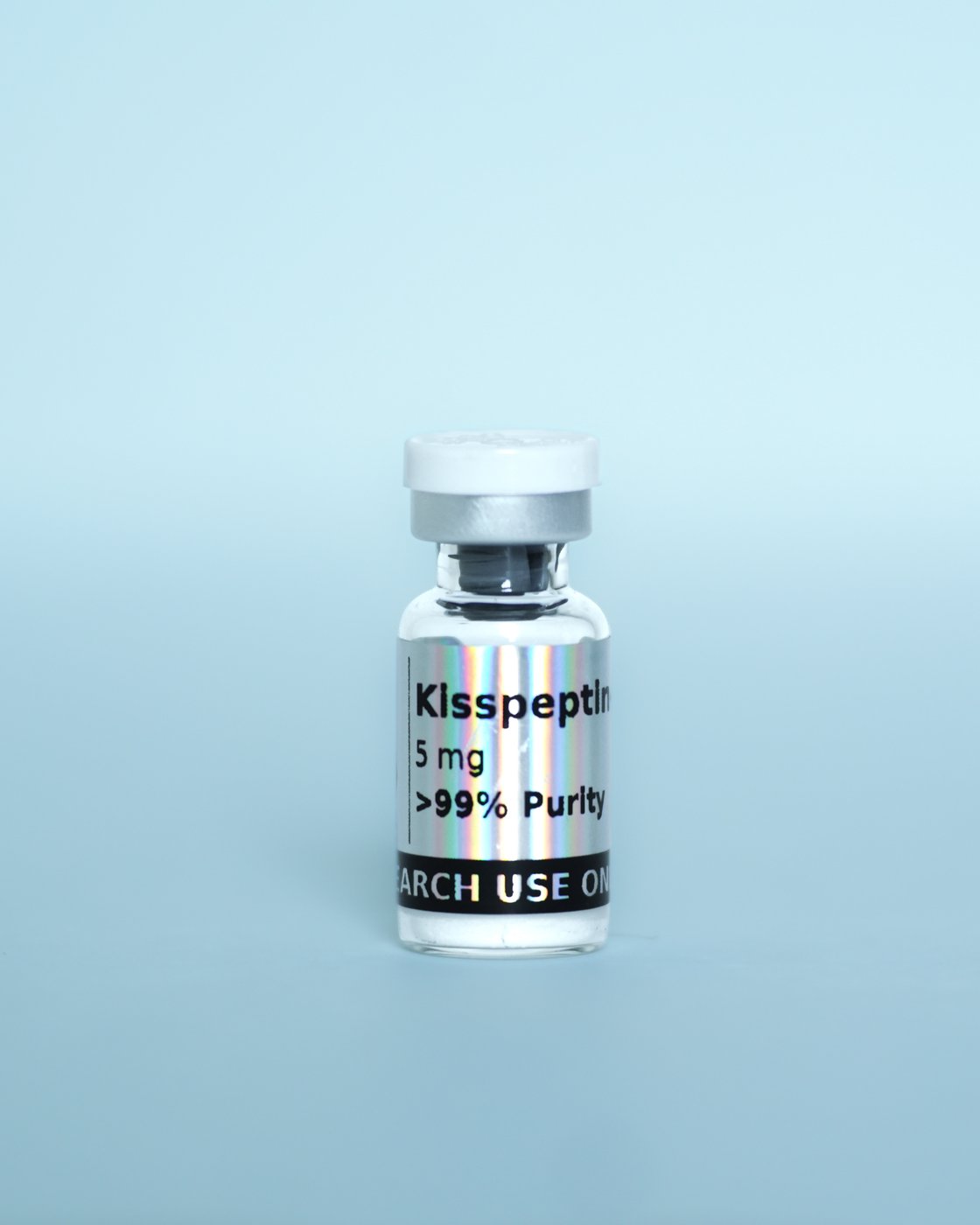 Kisspeptin-10 Research Peptide — sealed vial, label detail